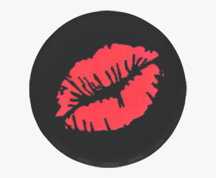 Polyester Button Kissing Lips - Circle, HD Png Download
