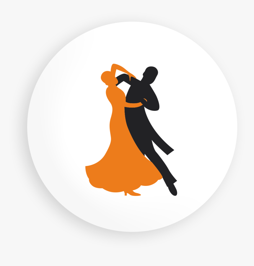 Dancer Silhouette Ballroom Blue, HD Png Download