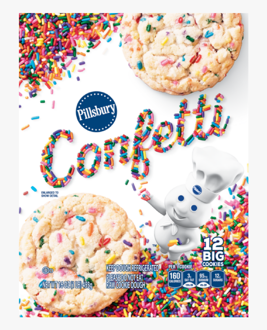 Pillsbury Ready To Bake Confetti Cookies, HD Png Download