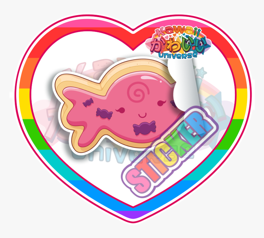 Cute Pink Candy Sugar Cookie Sticker, HD Png Download