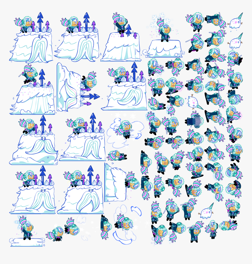 Snow Sugar Cookie Cookie Run Sprites, HD Png Download