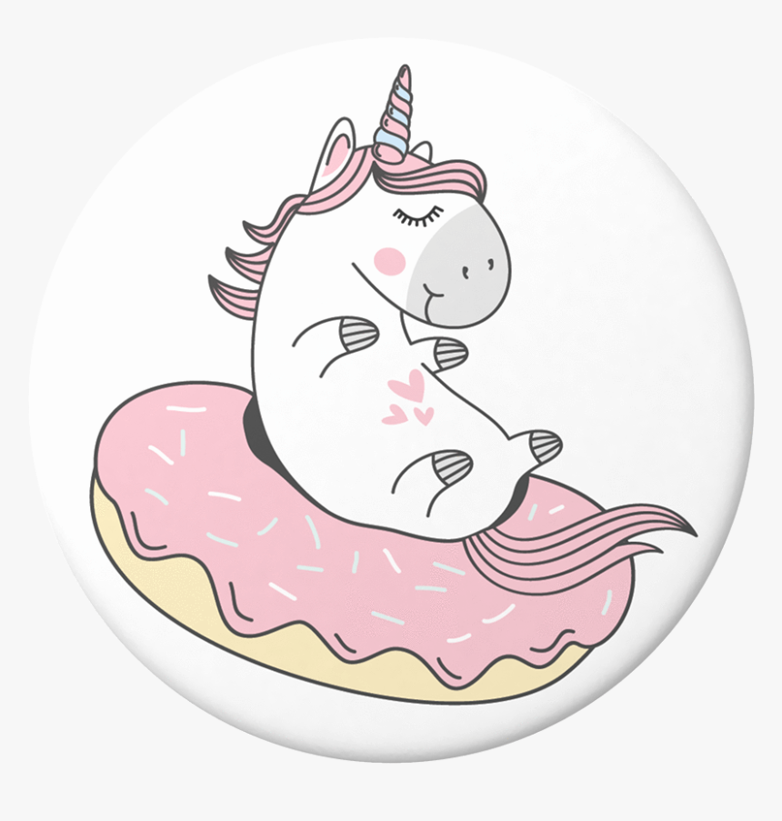 Unicornios Sentado En Una Dona, HD Png Download