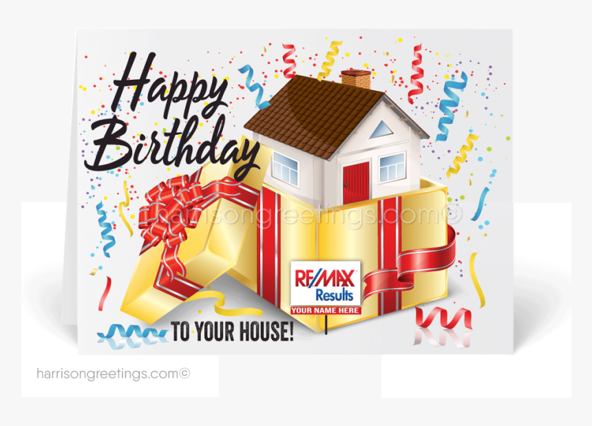 Transparent Happy Birthday Vintage Png - Happy Birthday With House, Png Download