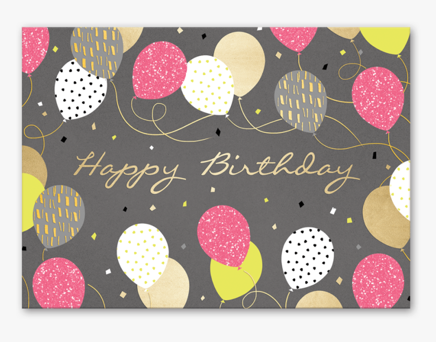 Balloons On Birthday Card, HD Png Download