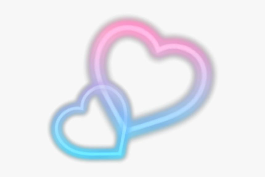 #ftestickers #hearts #glowing #luminous #gradientcolors - Heart, HD Png Download