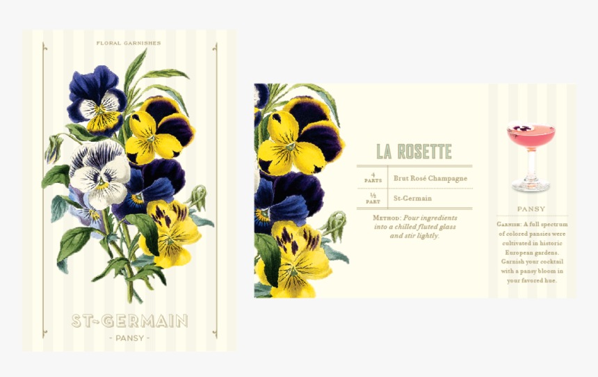 Pansy Botanical Print , Png Download - Peinture Bouquet De Pensée, Transparent Png
