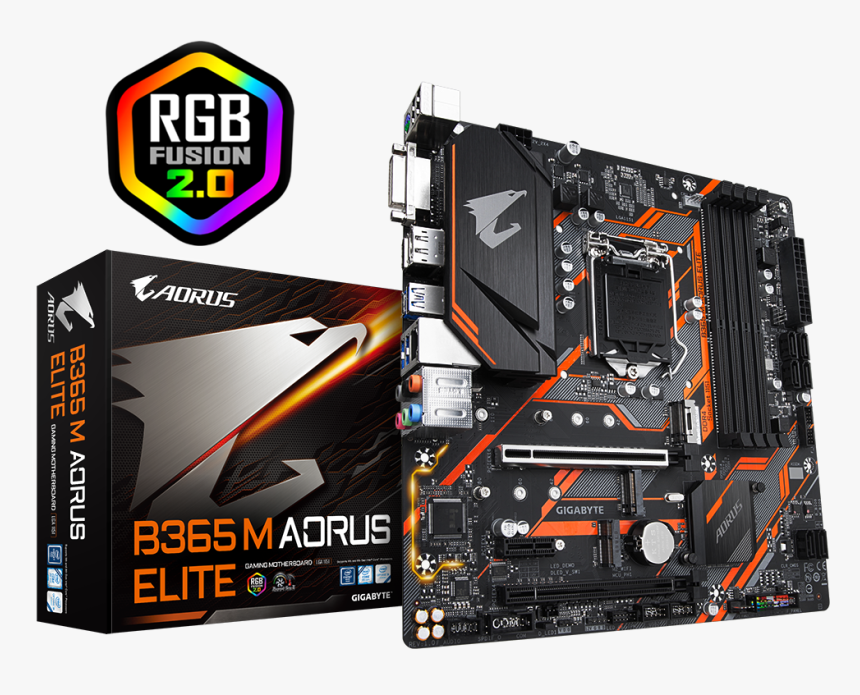 Giagabyte B365m Aorus Elite - B365 M Aorus Elite, HD Png Download