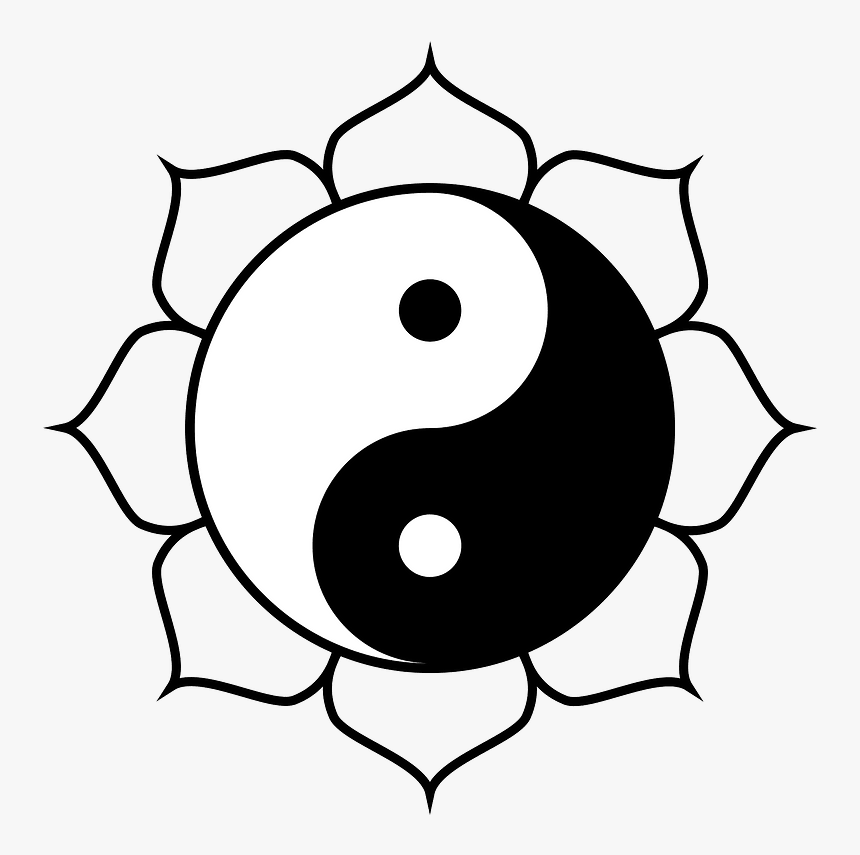 Yin Yang Lotus Flower, HD Png Download