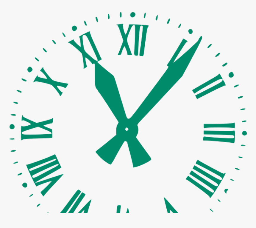 Roman Numeral Analog Clock Png, Transparent Png