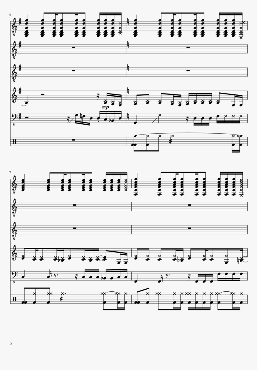 Rockstar Slide, Image - Sheet Music, HD Png Download