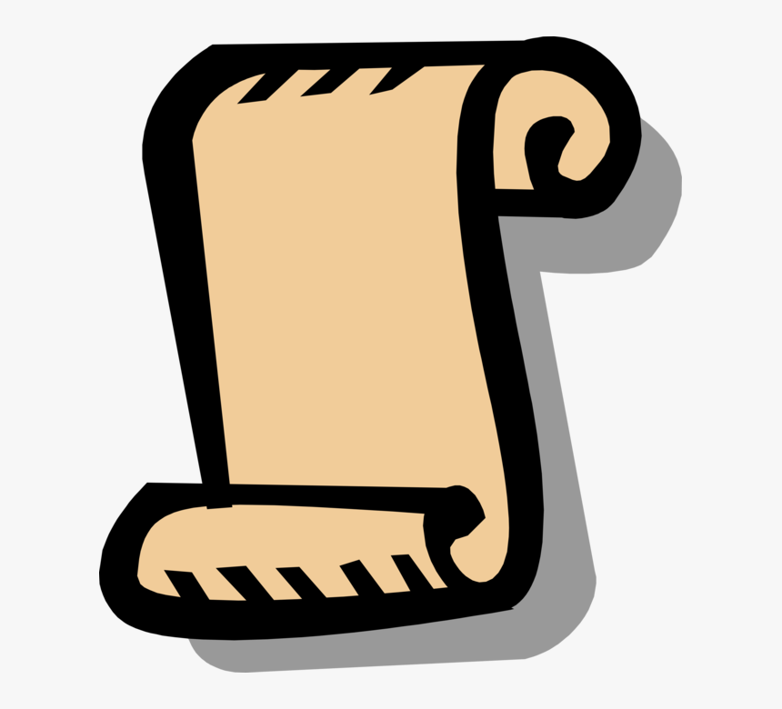Vector Illustration Of Parchment Or Papyrus Scroll, HD Png Download