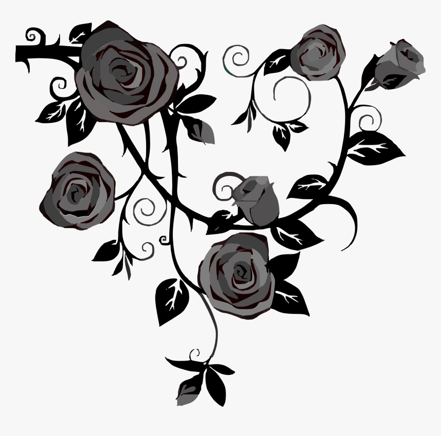 Black Flowers No Background, HD Png Download