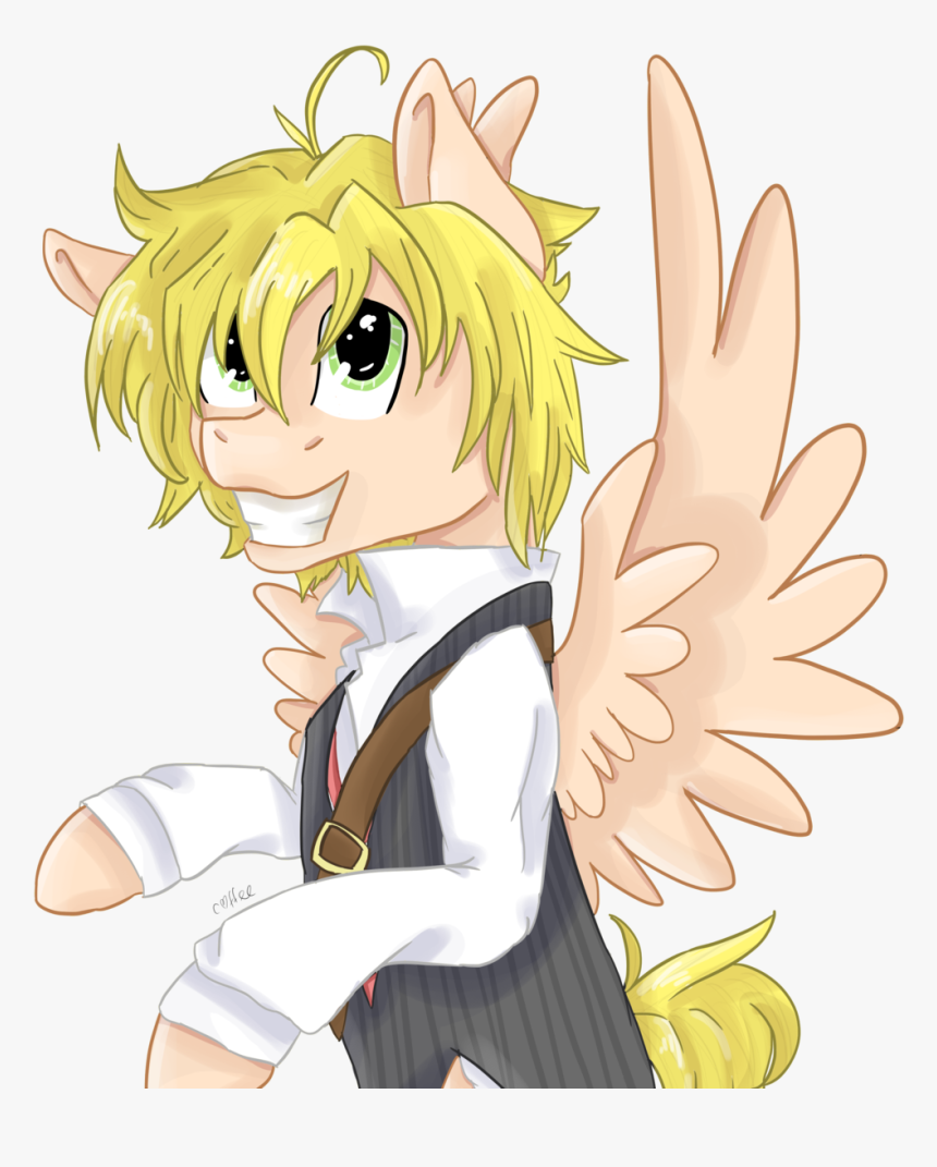 Coffee-draws, Meliodas, Pegasus, Ponified, Pony, Safe, - Cartoon, HD Png Download