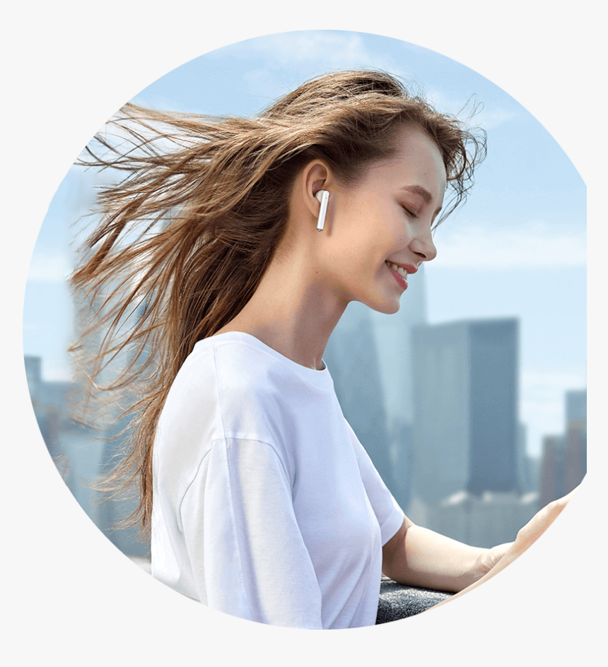 Huawei Freebuds 3 Environmental Noise Reduction - Huawei Freebuds 3 Porté, HD Png Download