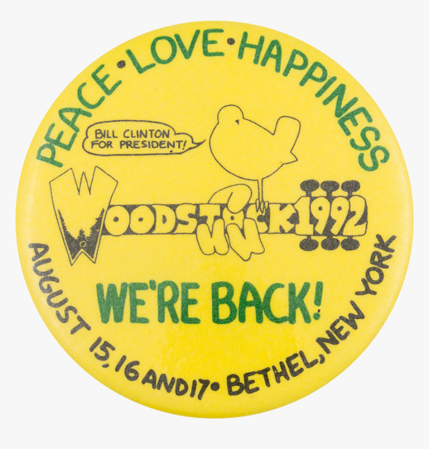 Woodstock 1992 Event Button Museum - Label, HD Png Download