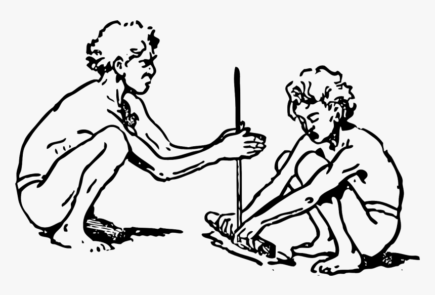 Stone Age Black And White Clipart, HD Png Download