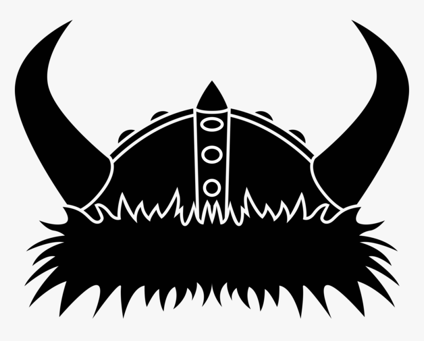 Silhouette,fictional Character,monochrome Photography - Viking Helmet, HD Png Download