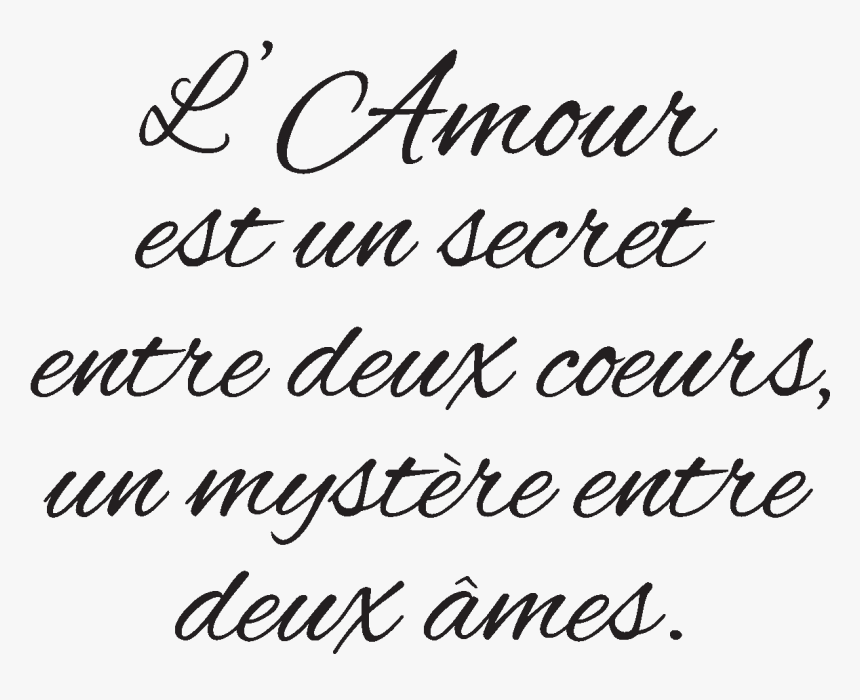 Amour Est Un Secret Entre Deux Cœurs Un Mystère Entre, HD Png Download