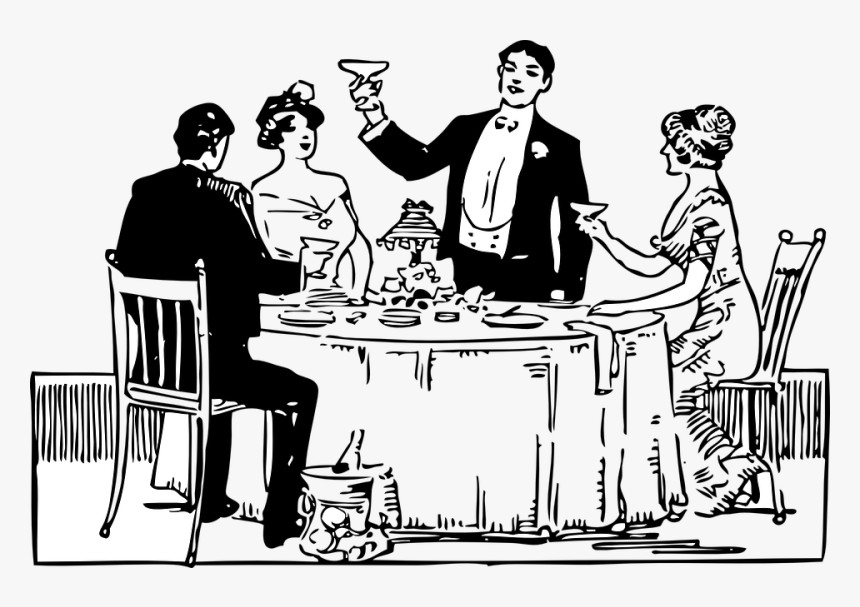 960 X 634 - Dinner Party Clipart, HD Png Download