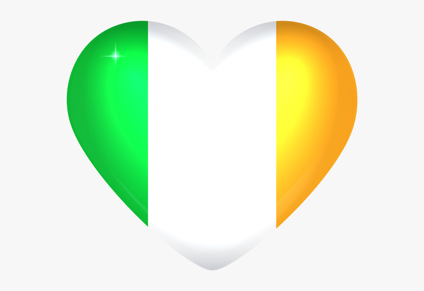 Microphone Clipart Png Irish Flags Ireland Flag Png - Heart, Transparent Png