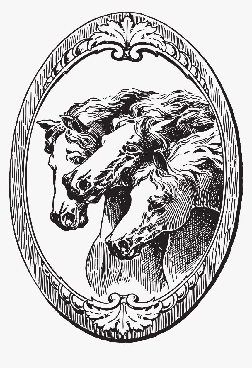 Vintage Horse Illustration, HD Png Download