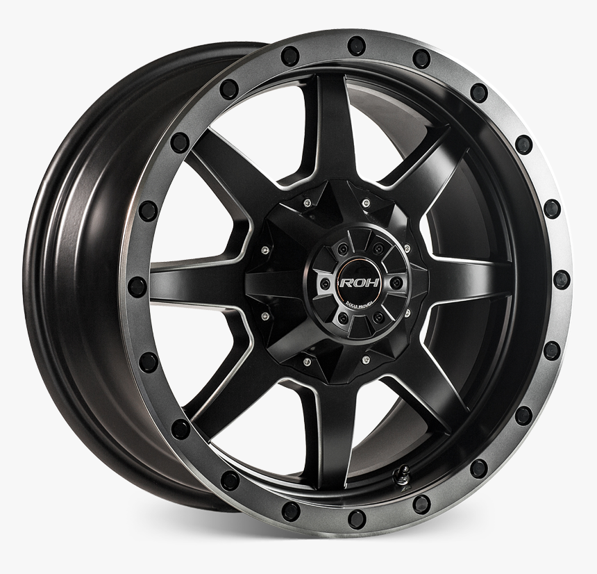 Beadlock Matt Black Black Bolts Graphite Lip - Rim, HD Png Download