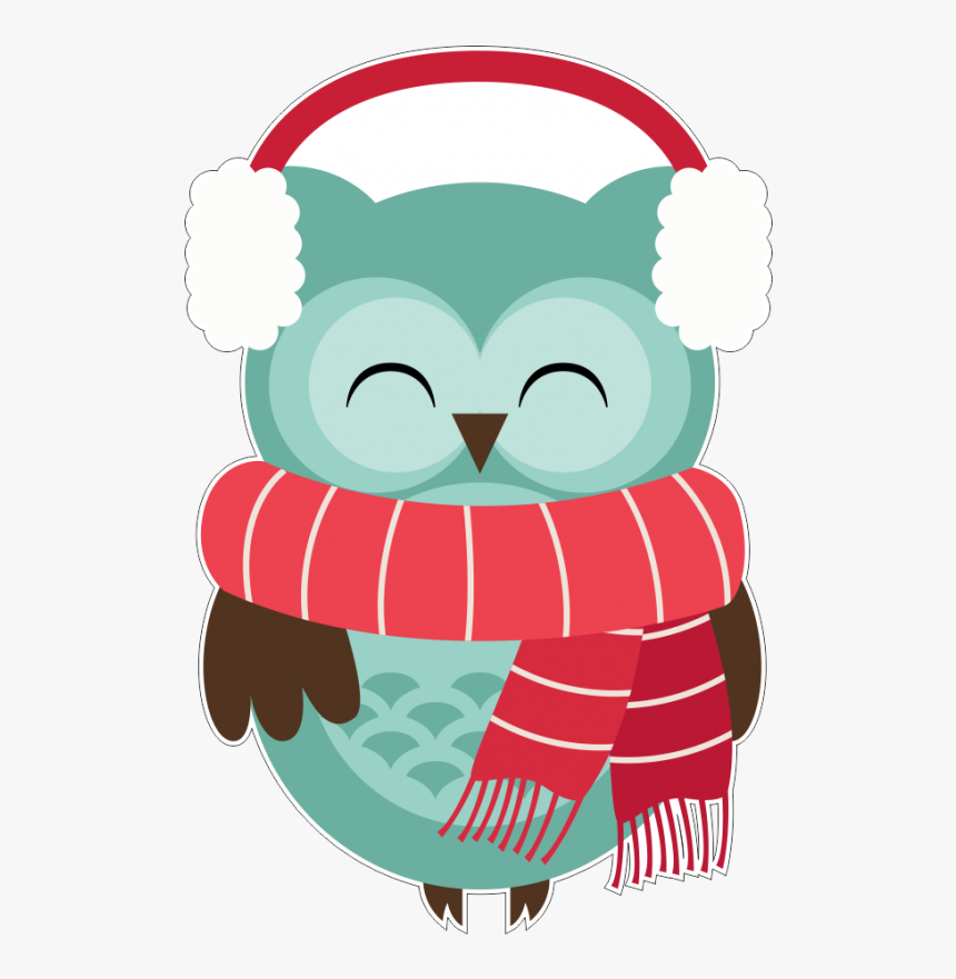 Christmas Day Clipart Christmas Day Santa Claus Sticker - Christmas Owl No Background, HD Png Download