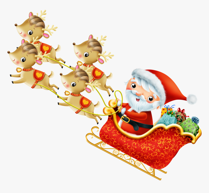 Topper Papai Noel No Trenor Png, Transparent Png