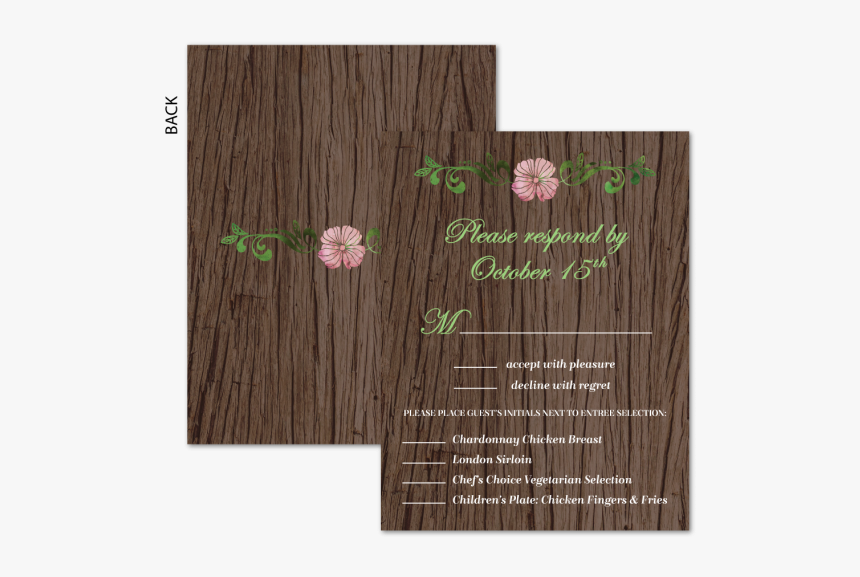 Rustic Wood Rsvp 
								data-caption 
								class - Plywood, HD Png Download