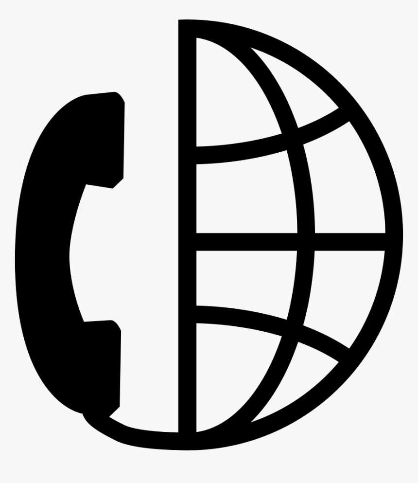 International Call Symbol For Interface Of Half Earth - Small Web Logo Transparent Png, Png Download
