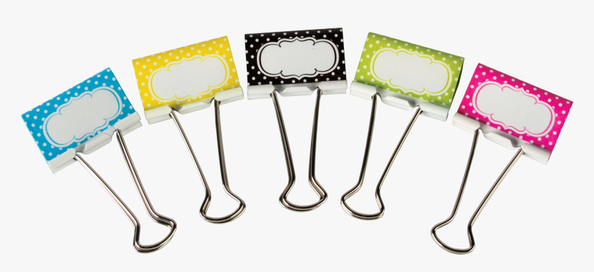 Fill-in Polka Dots Large Binder Clips - Binderclips, HD Png Download