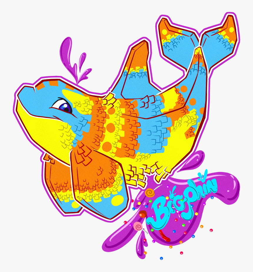 [com] Bigphin Pinata Badge, HD Png Download