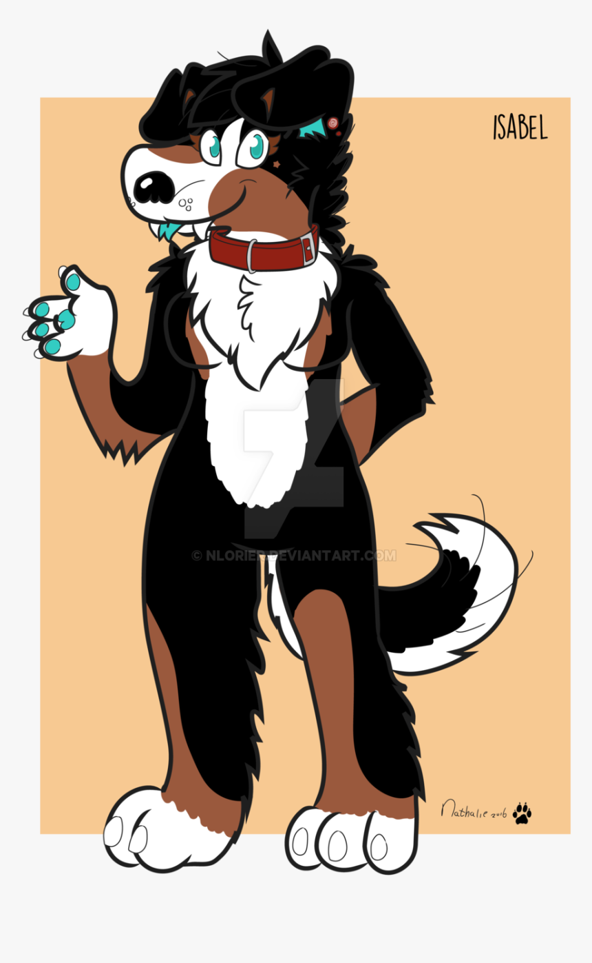 Bernese Mountain Dog Clipart Png Cartoon - Bernese Mountain Dog Anthro, Transparent Png