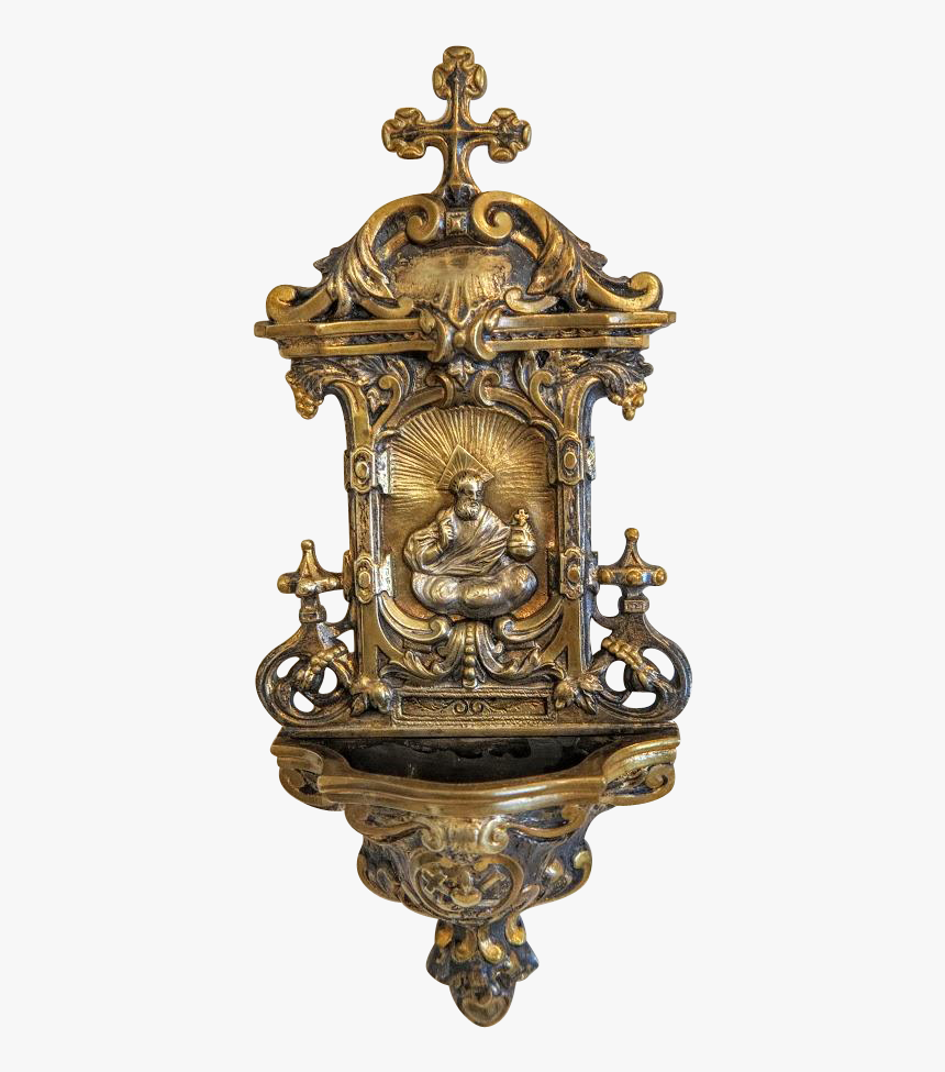 Antique Gilt Bronze Holy Water Font, , 19th Century - Antique, HD Png Download
