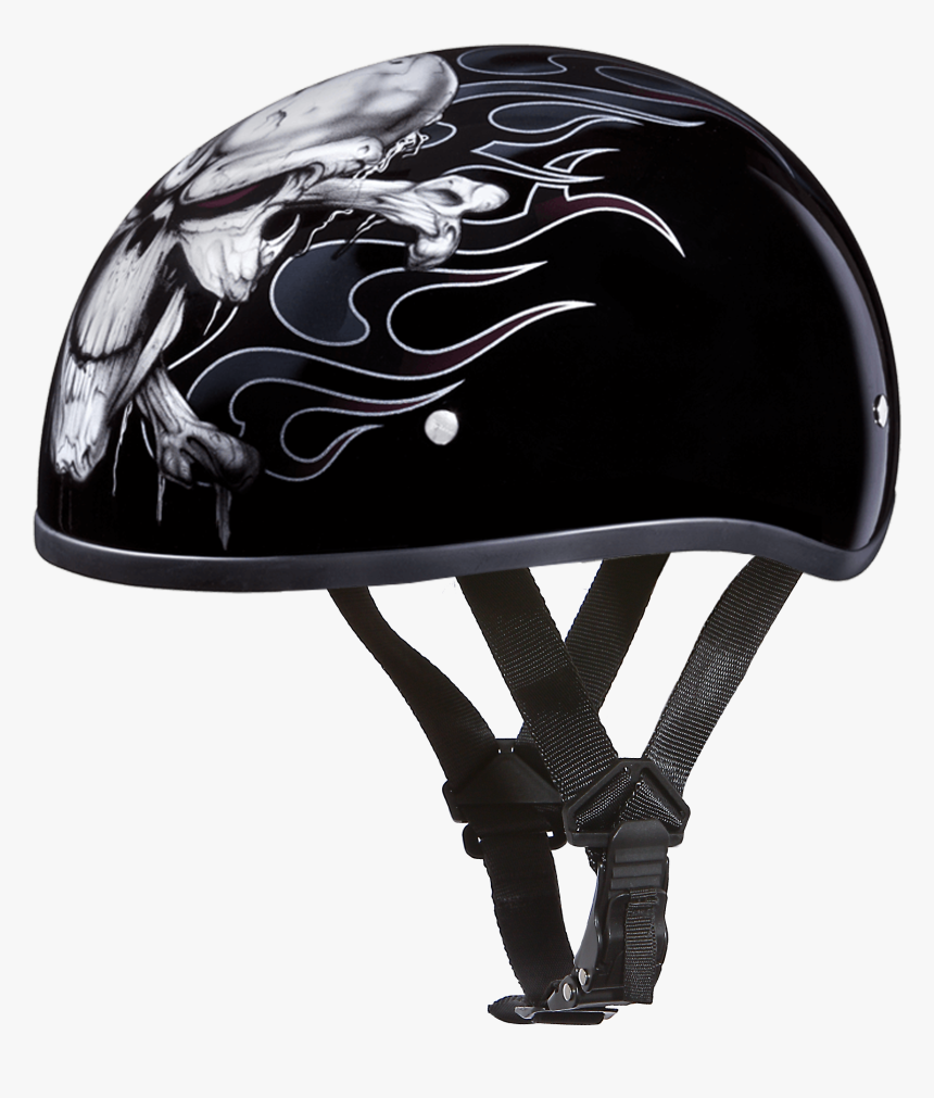 D - O - T - Daytona Skull Cap- W/ Cross Bones - Daytona - Daytona Motorcycle Helmet, HD Png Download