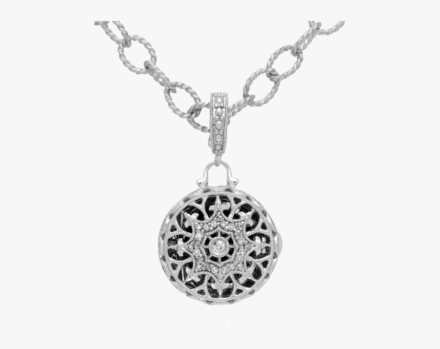 Sterling Silver Diamond Antique Locket Quarter Size, HD Png Download