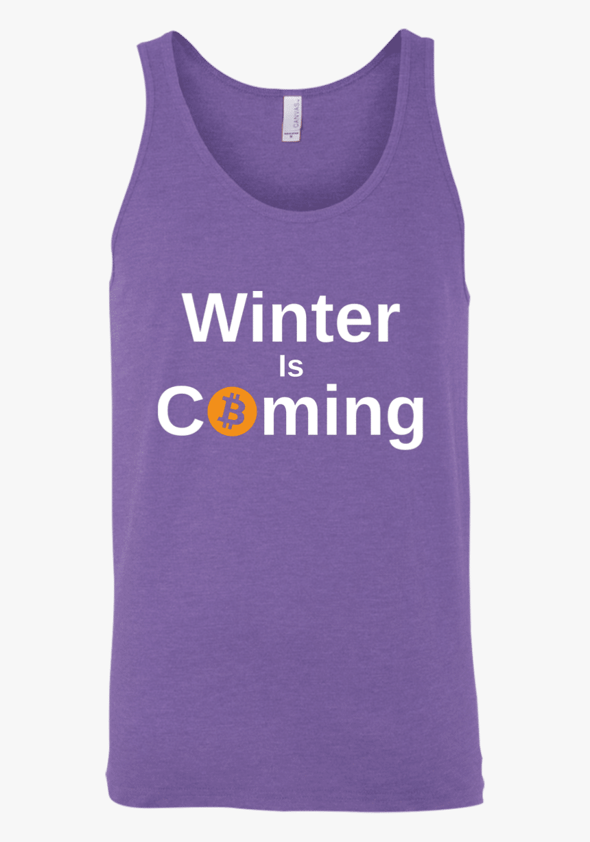 A Purple Bitcoin Winter Is Coming - Active Tank, HD Png Download