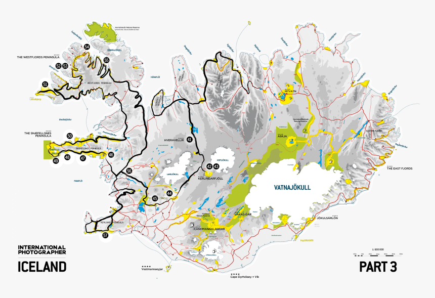 Carte De La Troisième Partie Du Road Trip En Islande - Map, HD Png Download
