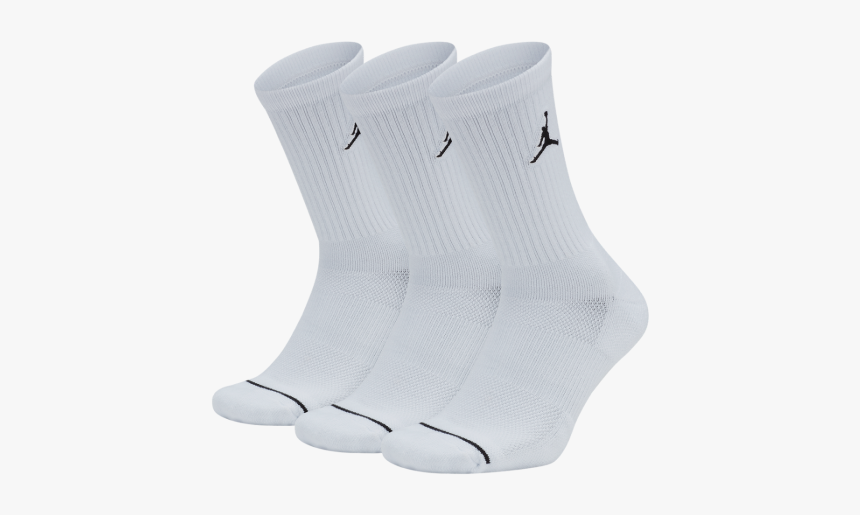 White Jordans Socks On Man, HD Png Download