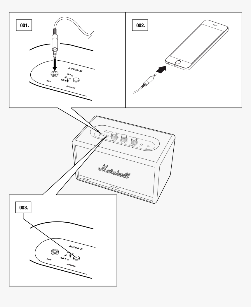 Marshall Acton 2 Aux, HD Png Download