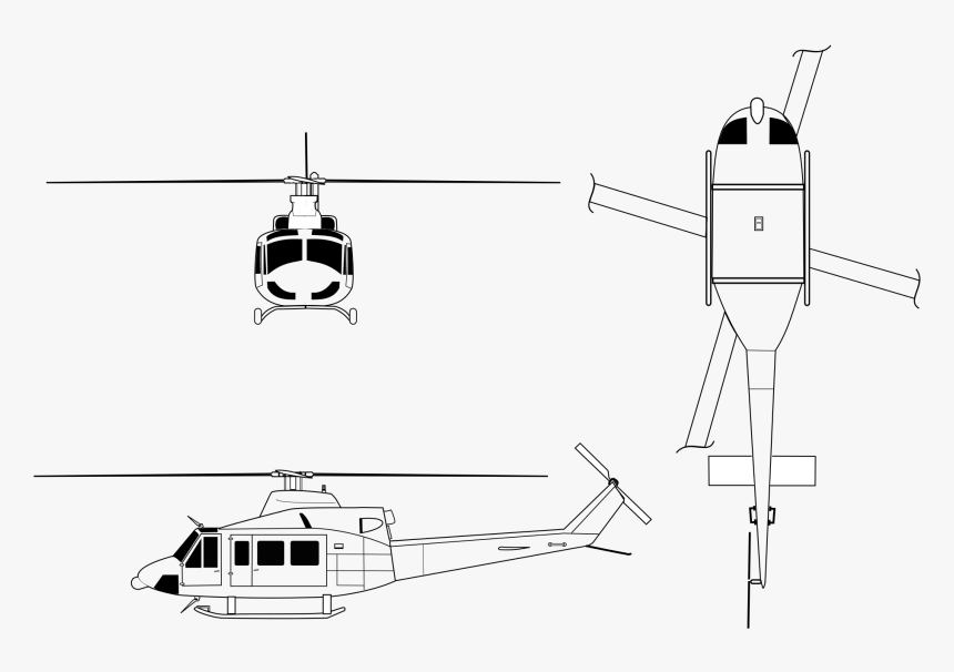 Ch-146 Griffon Blueprint - Huey Helicopter Twin, HD Png Download