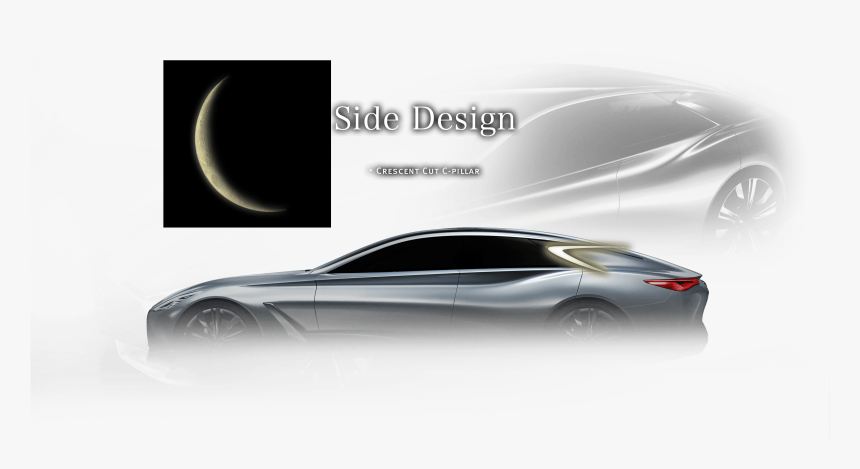 Side Design ・crescent Cut C-pillar - Supercar, HD Png Download