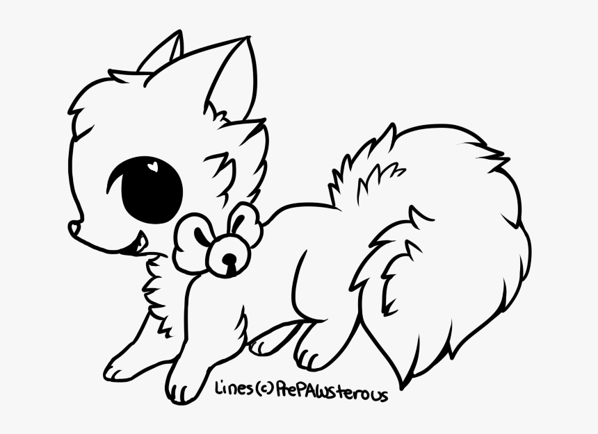 Adoptable Lineart Chinchilla For Free Download - Prepawsterous Base, HD Png Download