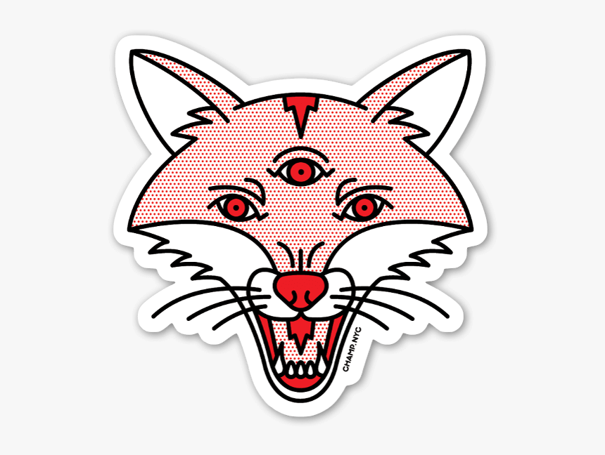 Triclops Fox Sticker, HD Png Download