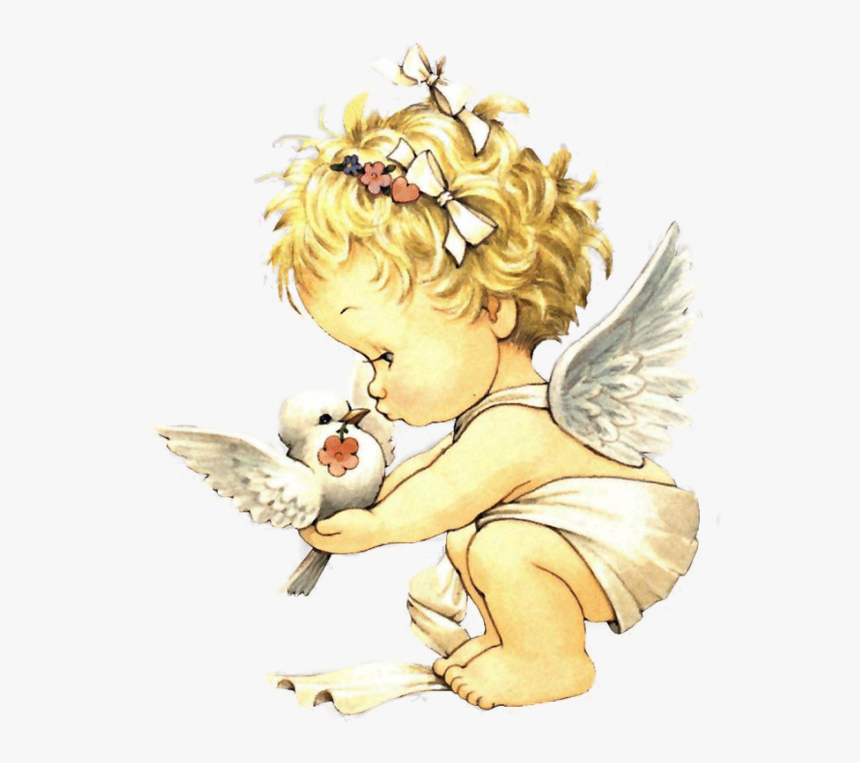 Precious Moments Baby Angel And Dove Of Peace - Precious Moments Baby Angels, HD Png Download