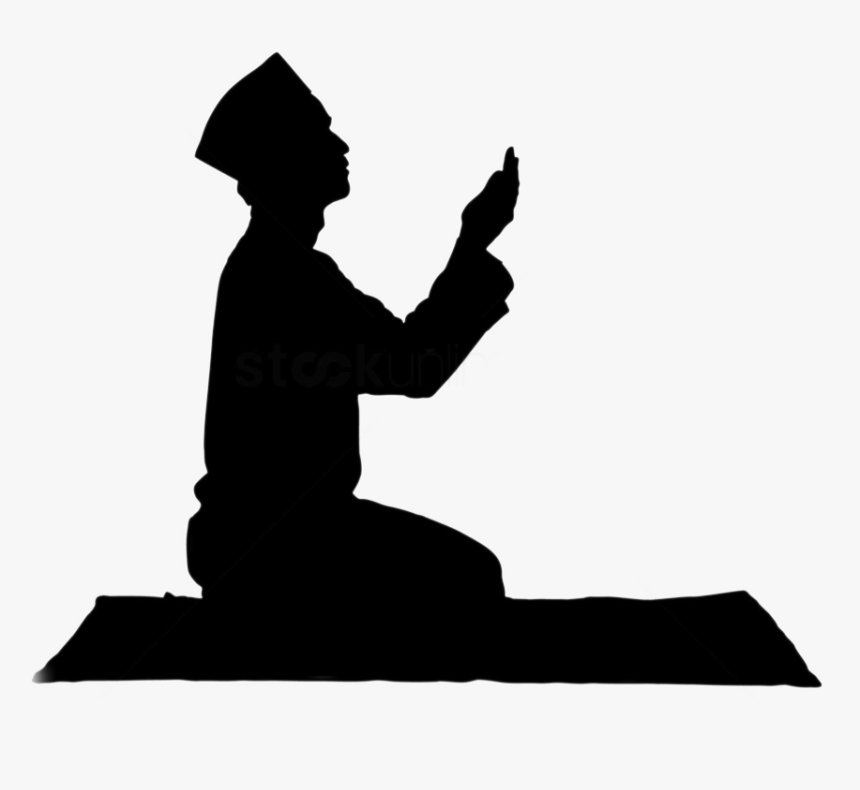 Man Praying Muslim Prayer Silhouette Ftestickers Freeto - Islamic Prayer Png, Transparent Png