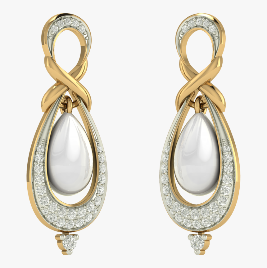 Alt Blush Baby Diamond Gold Earrings Cjer0028 Y1 - Earrings, HD Png Download