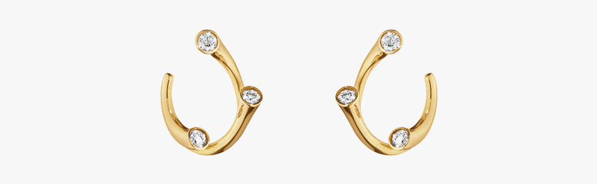 Yellow Gold With Diamonds - Earrings, HD Png Download