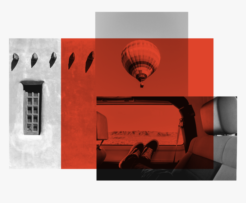 Desert Southwest Sante Fe Taos Road Trip Header - Hot Air Balloon, HD Png Download