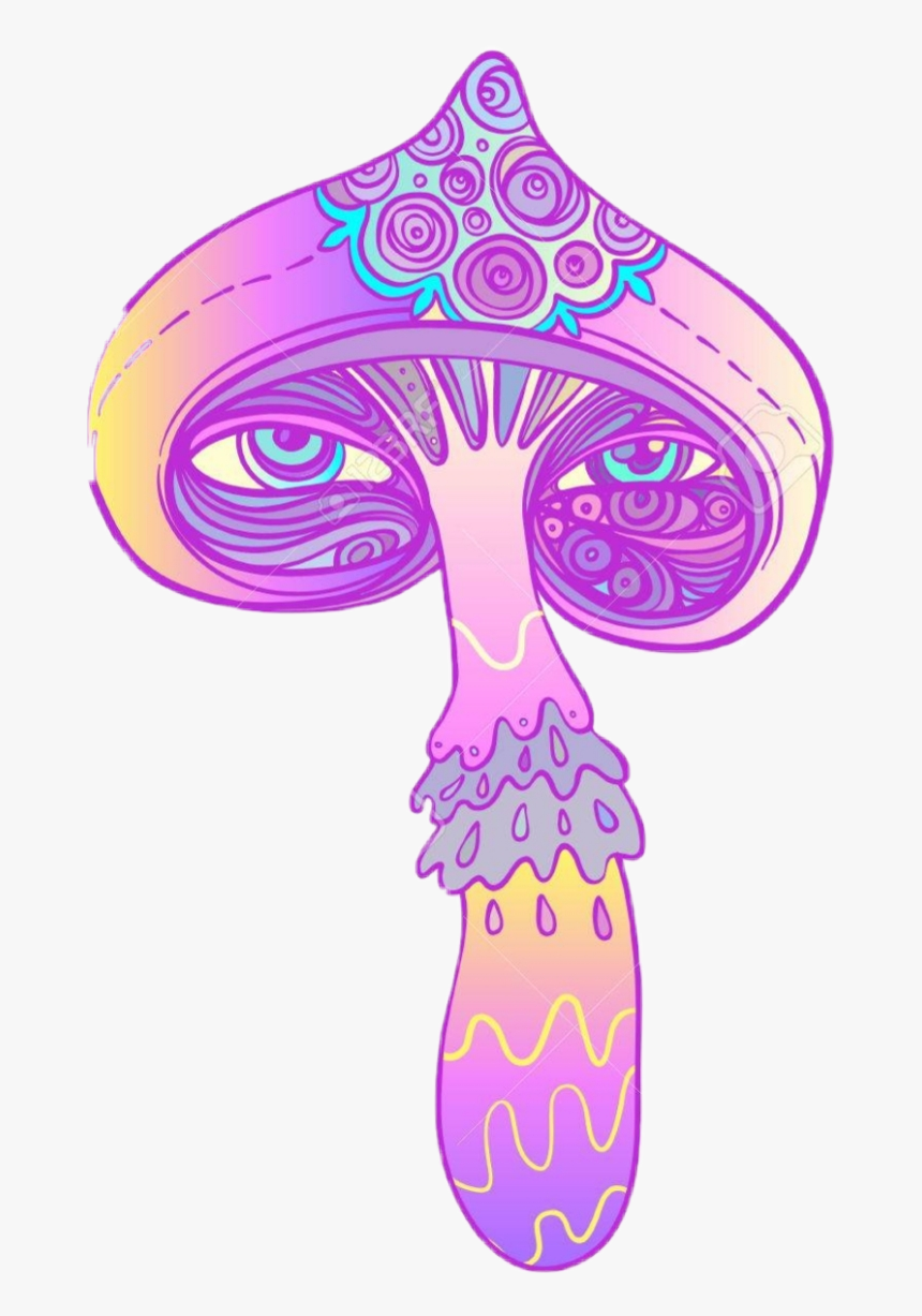 #pink #purple #orange #mushroom #shrooms - Illustration, HD Png Download